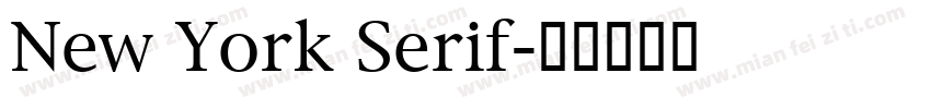 New York Serif字体转换